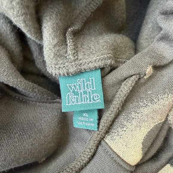 Women's Floral Hoodie Jacket - Brown & Cream - Picture 3 of 3